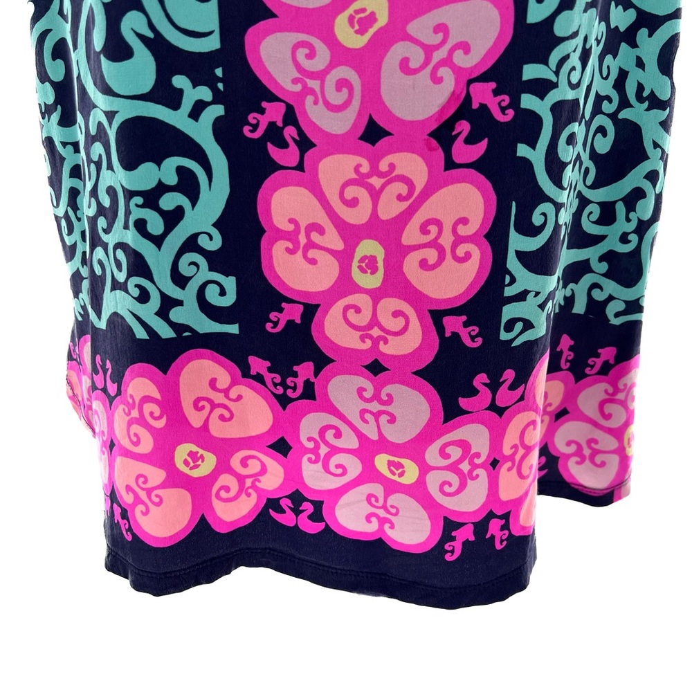Lilly Pulitzer Marion Short Sleeve Silk Blouse Top Size Medium/Large - Picture 13 of 17